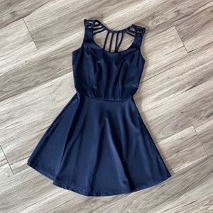Navy A-line Skater Mini Dress Size XS